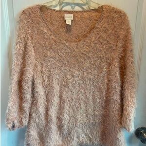 Chico's Soft Blush Fuzzy Sweater